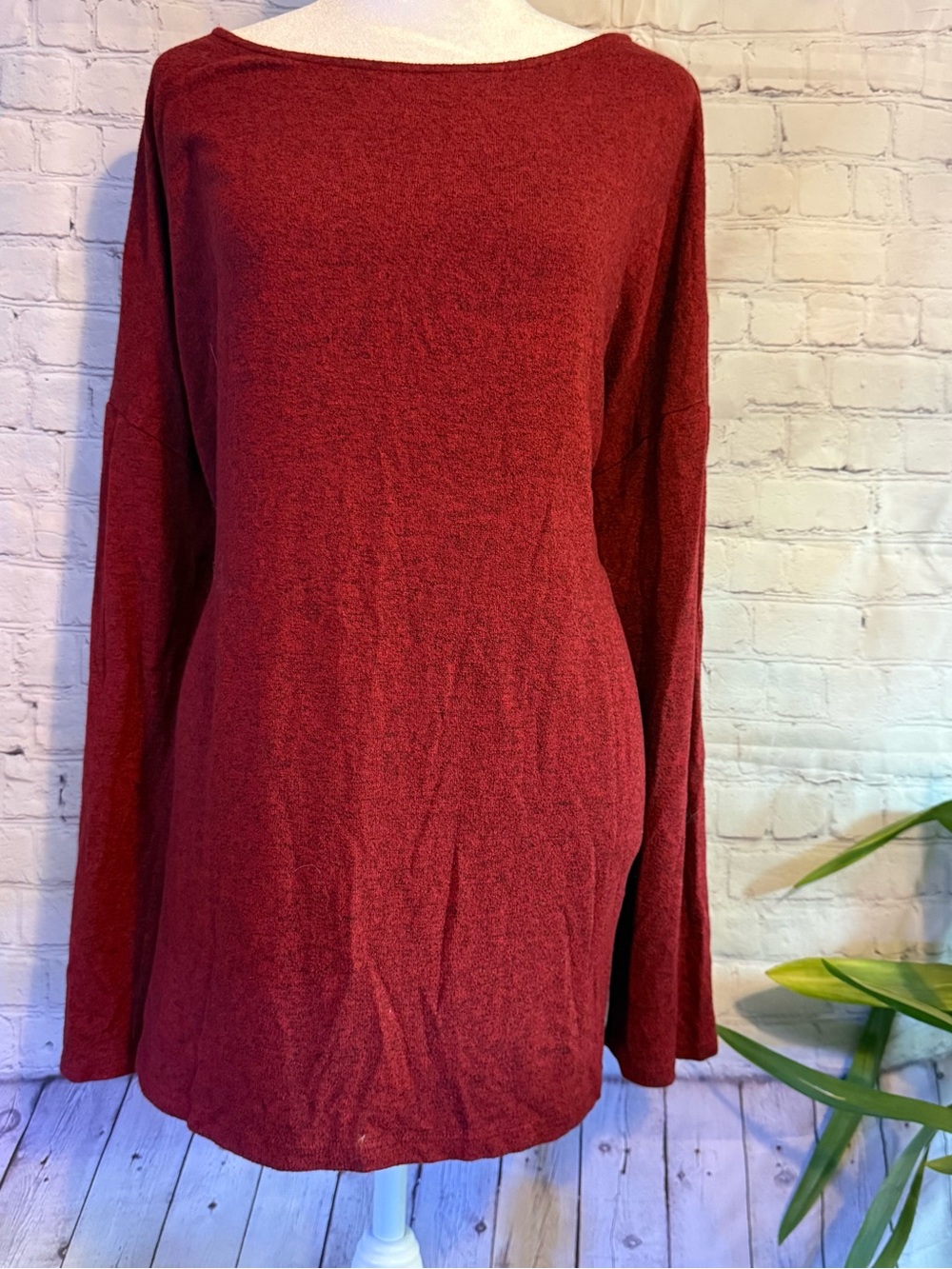 Harlowe & Graham berry red knit top
